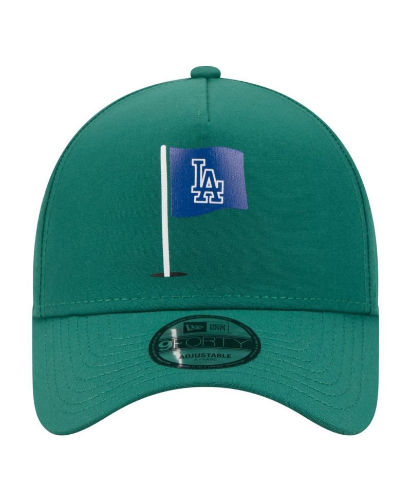 Men's Green Los Angeles Dodgers Pin Seeker 9FORTY A-Frame Adjustable Hat