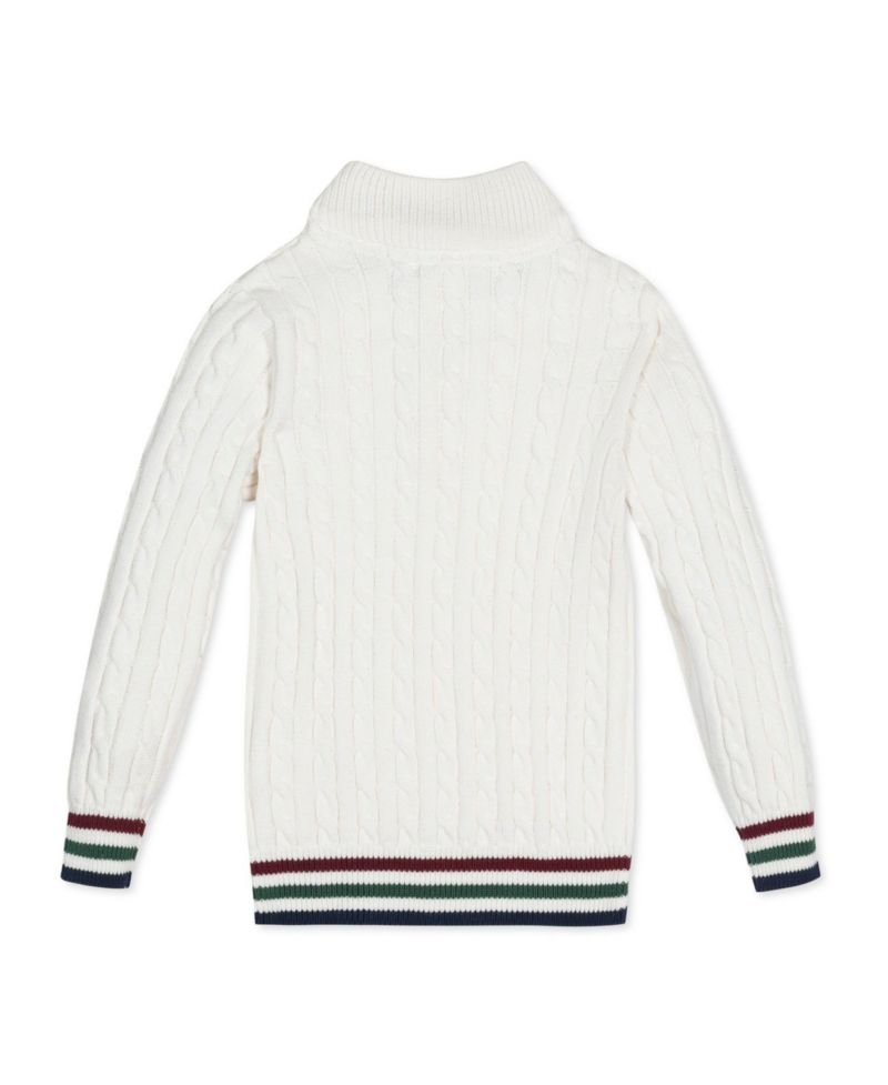 Baby Boys Hope and Henry Mock Neck Cable Sweater with Buttons