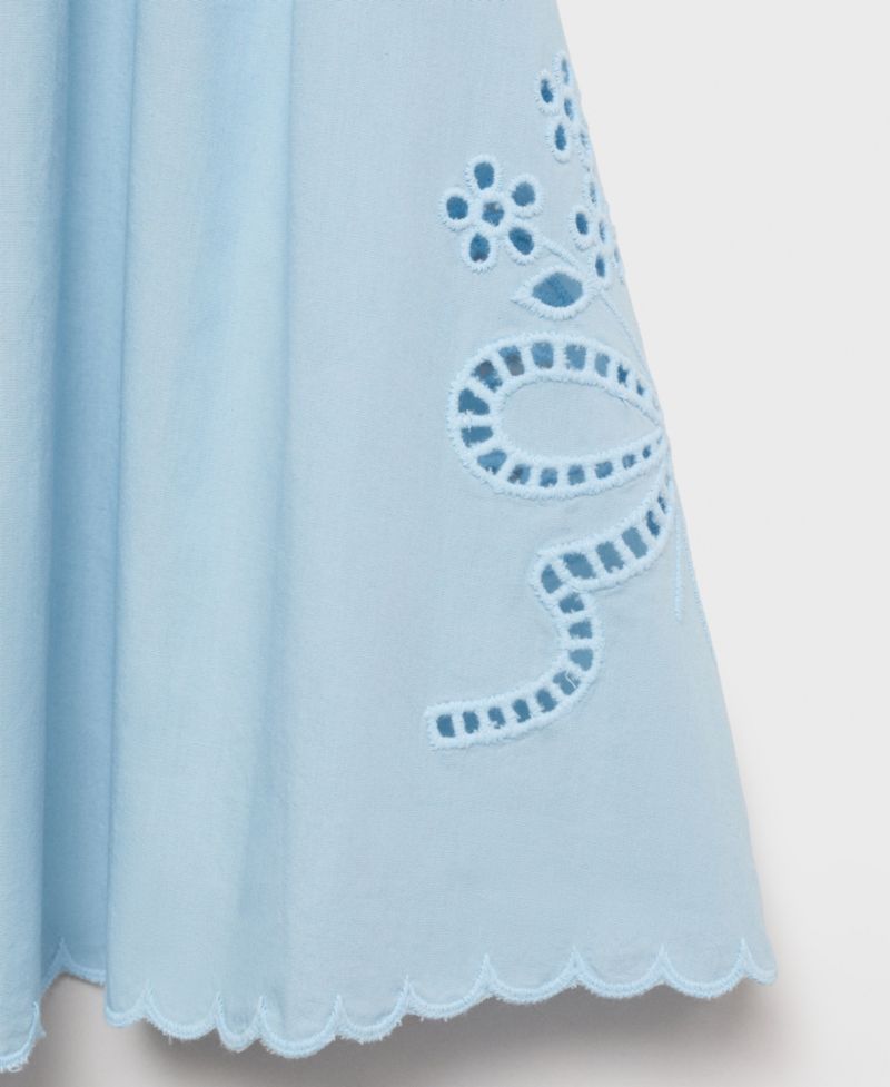 Women's Scalloped Hem Embroidered Skirt