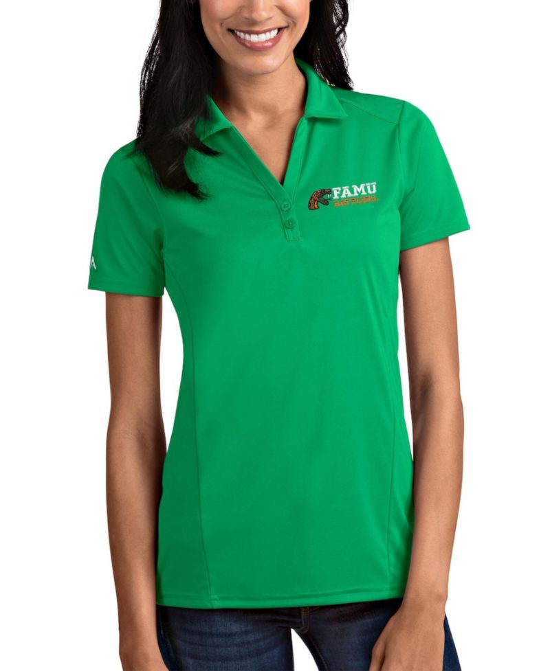Women's Green Florida A&M Rattlers Tribute Polo Shirt