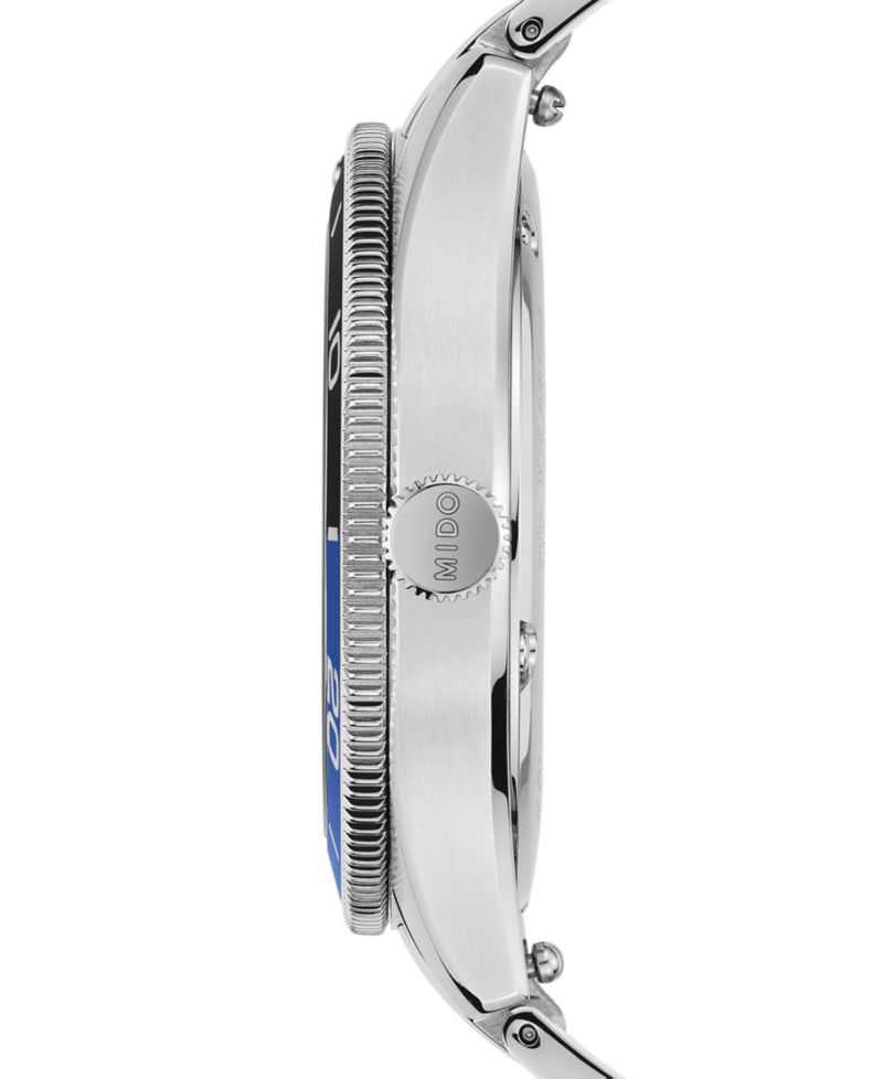Men's Swiss Automatic Ocean Star Captain Stainless Steel Bracelet Watch 39mm