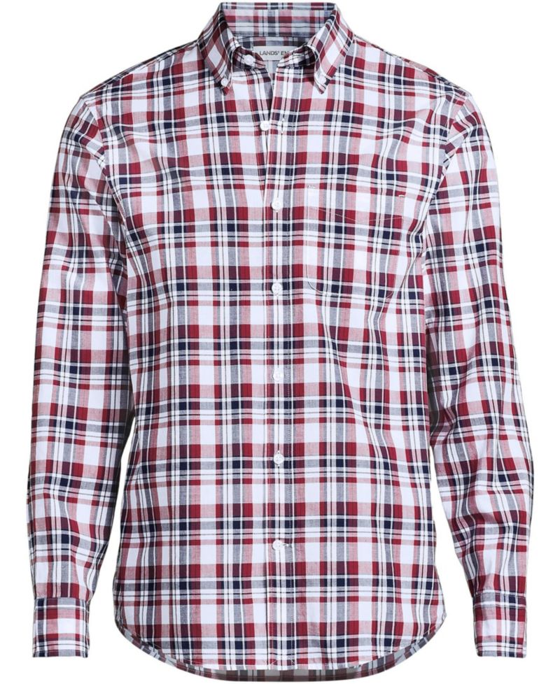 Men's Long Sleeve Madras Shirt