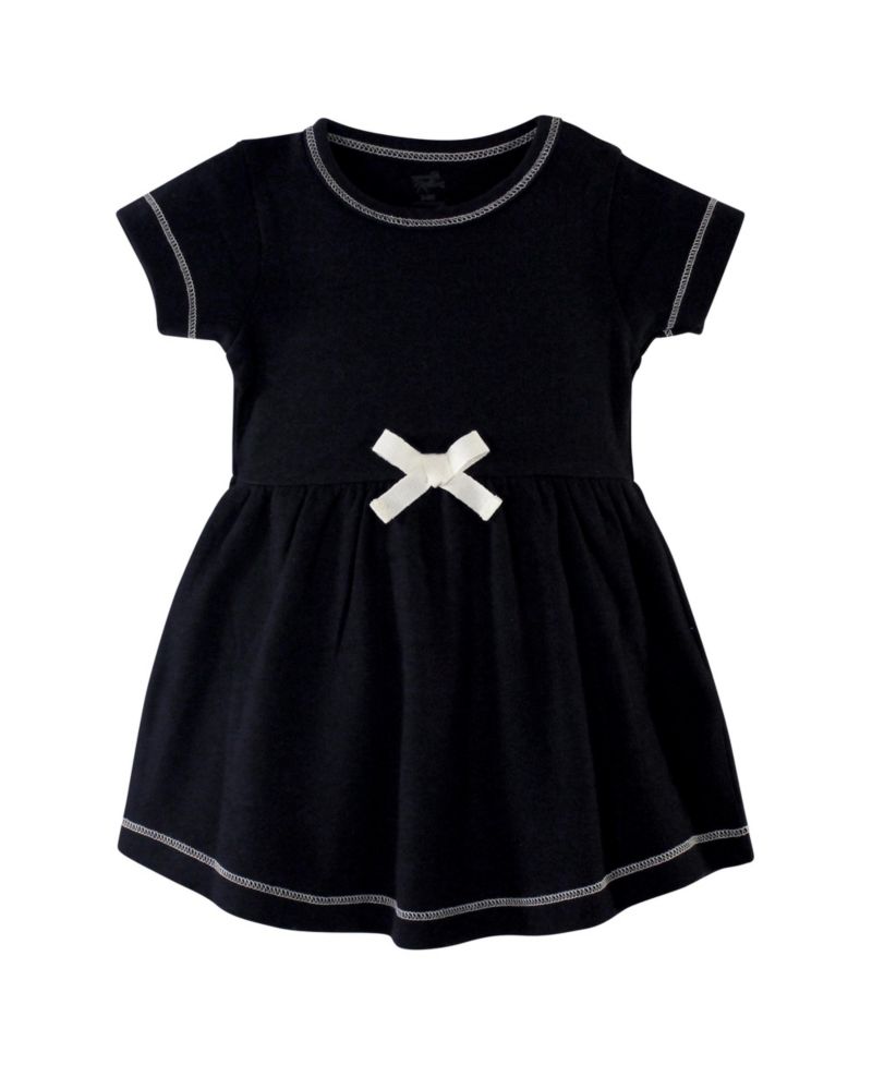 Baby Girls Natural Cotton Dresses Featuring Both Short and Long Sleeves