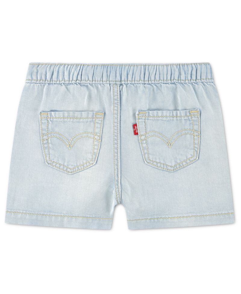 Girls' 2T-6X Denim Parachute Shorts
