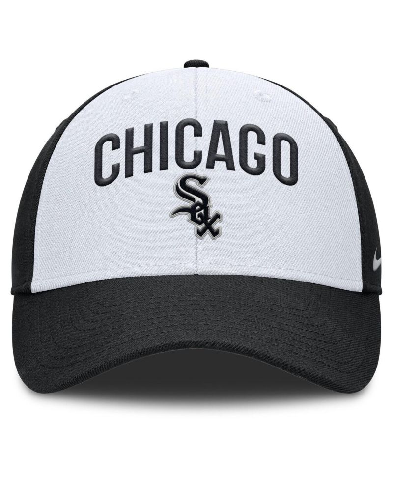 Men's White/Black Chicago White Sox Club Performance Adjustable Hat
