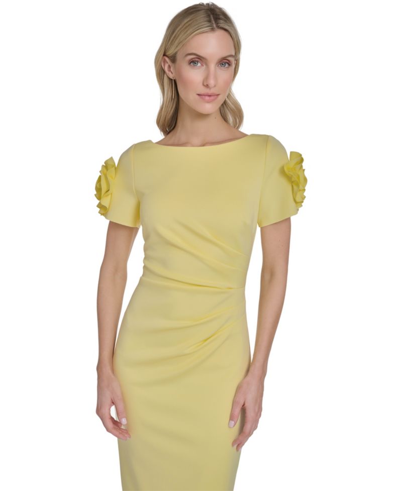 Women's Boat Neck Short-Sleeve Dress