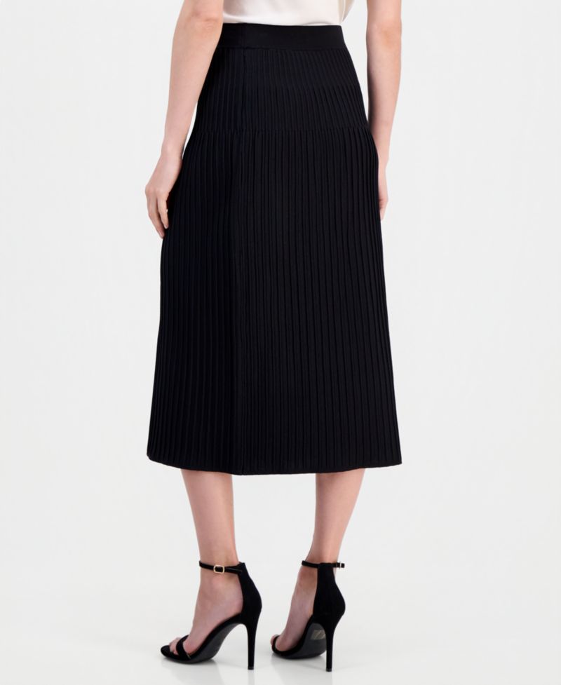 Women's Pull-On Pleated A-Line Sweater Skirt