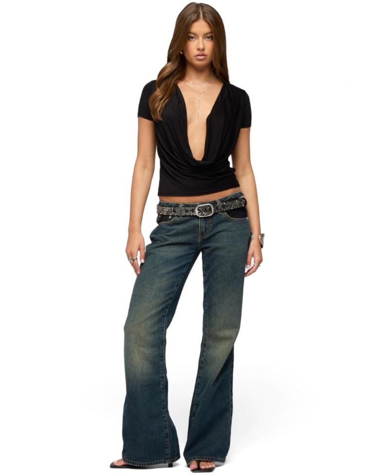Women's Vanie Deep Cowl Neck Top