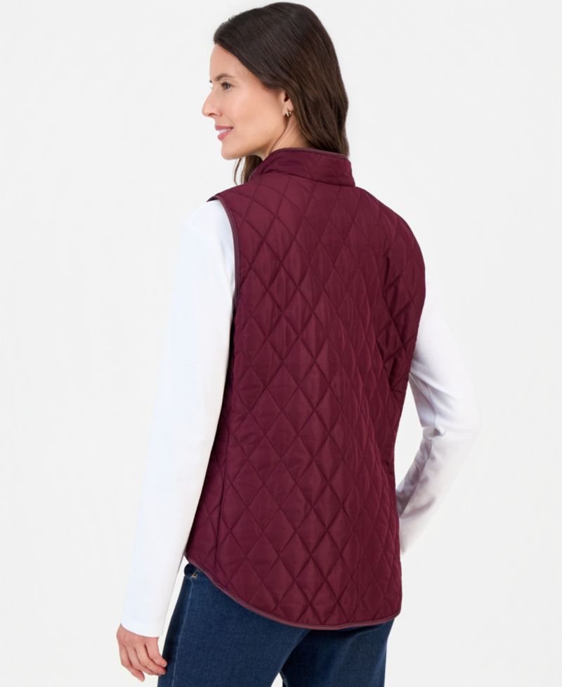Women's Quilted Mock-Neck Vest