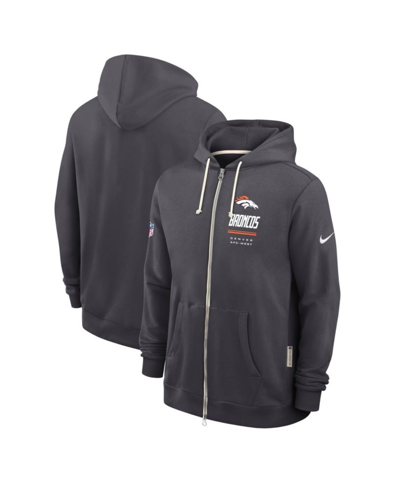 Men's Denver Broncos Sideline Standard Issue Full-Zip Fleece Hoodie