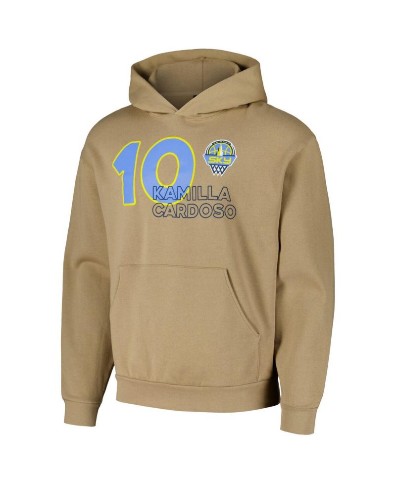 Men's and Women's Kamilla Cardoso Tan Chicago Sky Player Pullover Hoodie