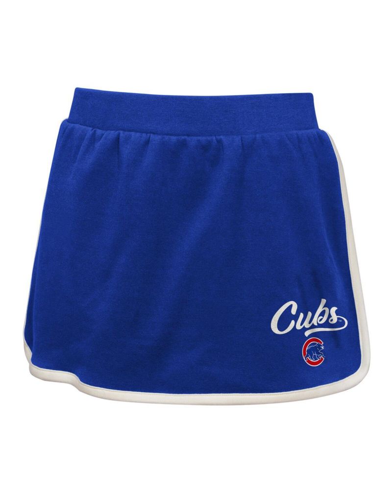 Big Girls Royal Chicago Cubs Base Trainer Johnny Polo and Skort Set