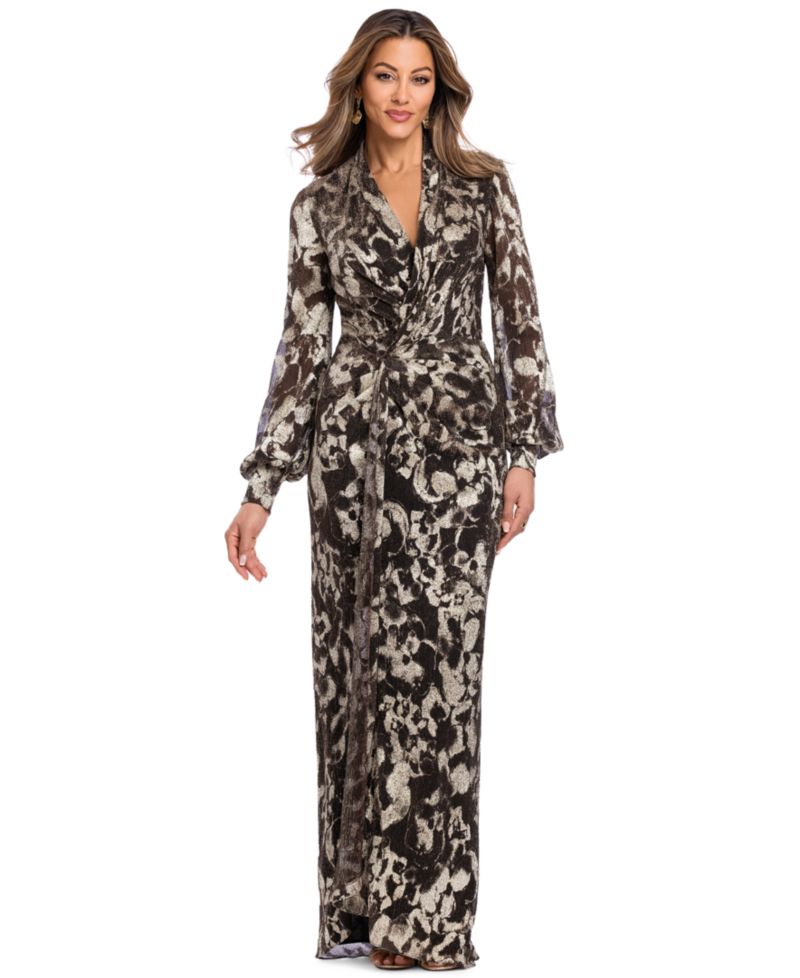 Plus Size V-Neck Gown