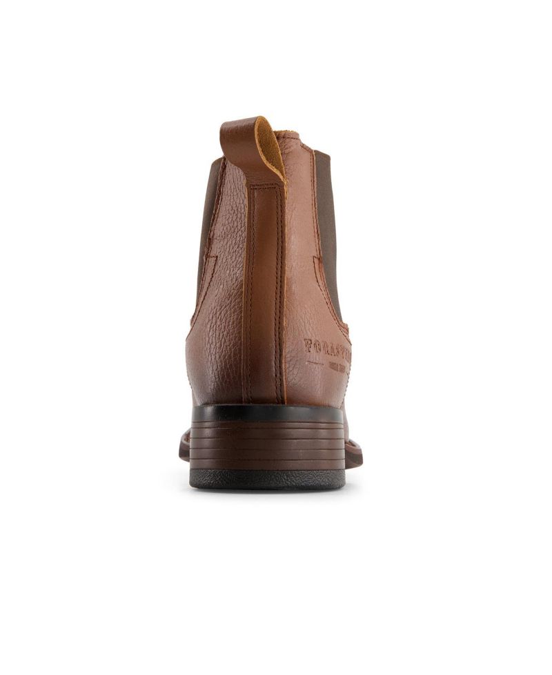 Men's Genuine Leather Chelsea Boot Western Style with elastic shaft