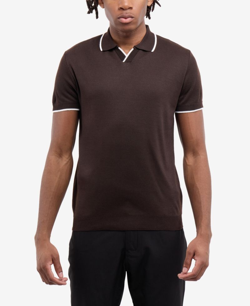 Men's SPRING + MERCER Johnny Collar Short Sleeve Sweater Polo