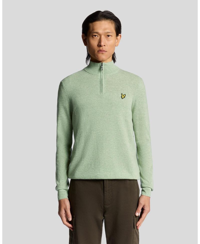 Men's Lambswool Blend Quarter Zip Sweater