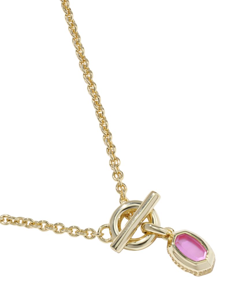 Malachite and Imitation Pearl 14k Gold-Plated Over Brass Daphne Link and Chain Necklace