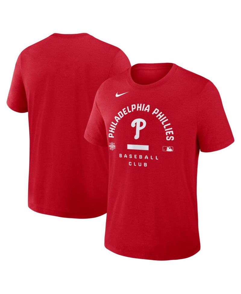 Men's Red Philadelphia Phillies Authentic Collection Early Work Tri-Blend Dri-FIT T-Shirt