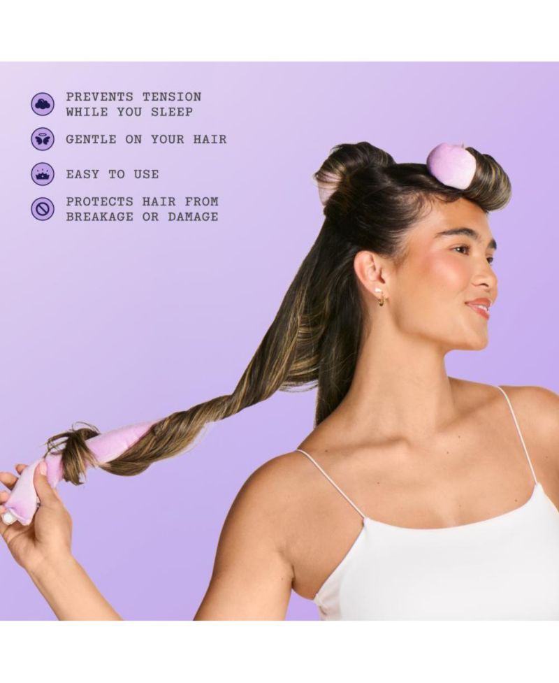 Chill Curl Heatless Flex Rods Gentle and Bendable Hair Rods for Overnight Curls Snap Closure for Secure Hold Thick Hair, 4 Count