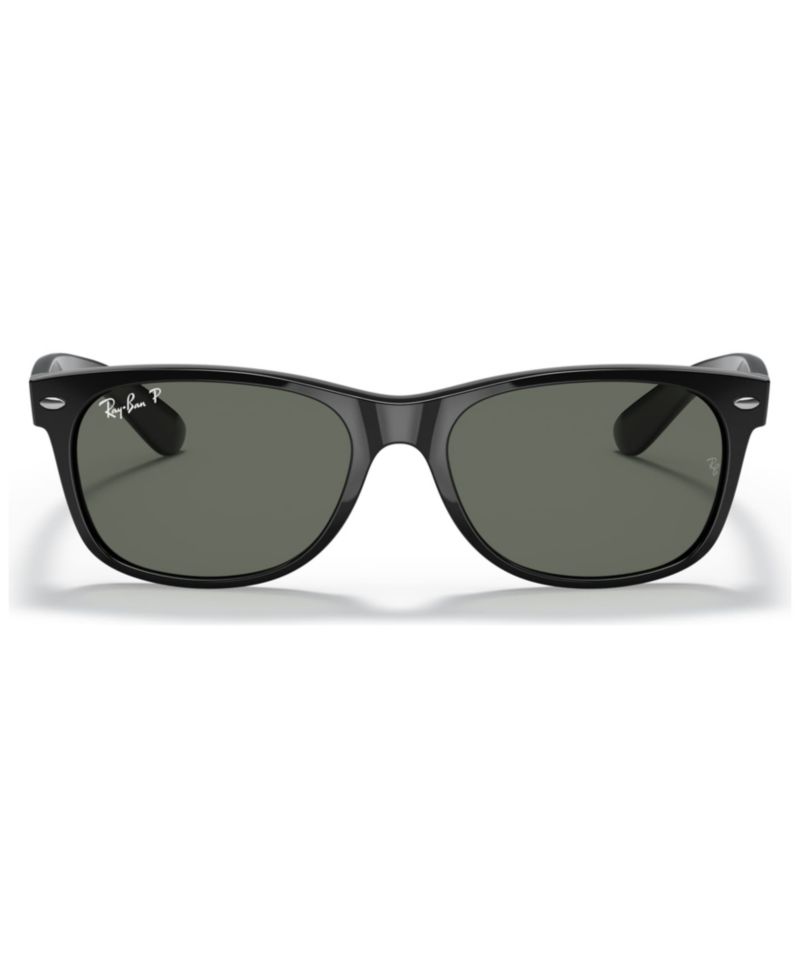 Unisex Polarized Low Bridge Fit Sunglasses, RB2132F NEW WAYFARER CLASSIC 55