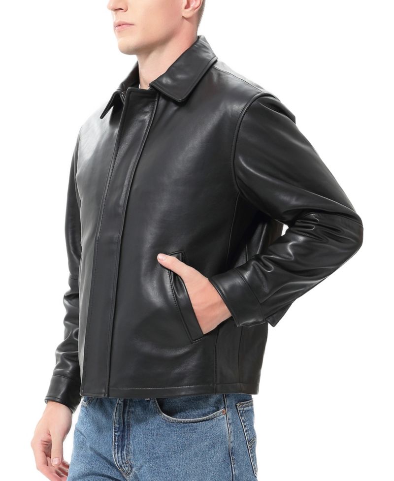 Men's Ryan Zip Front Leather Jacket