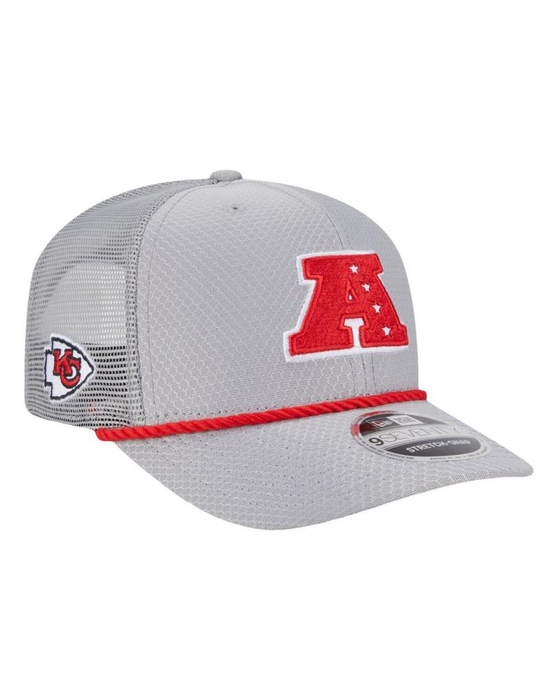 Men's Gray Kansas City Chiefs 2025 Pro Bowl 9SEVENTY Stretch-Snap Hat