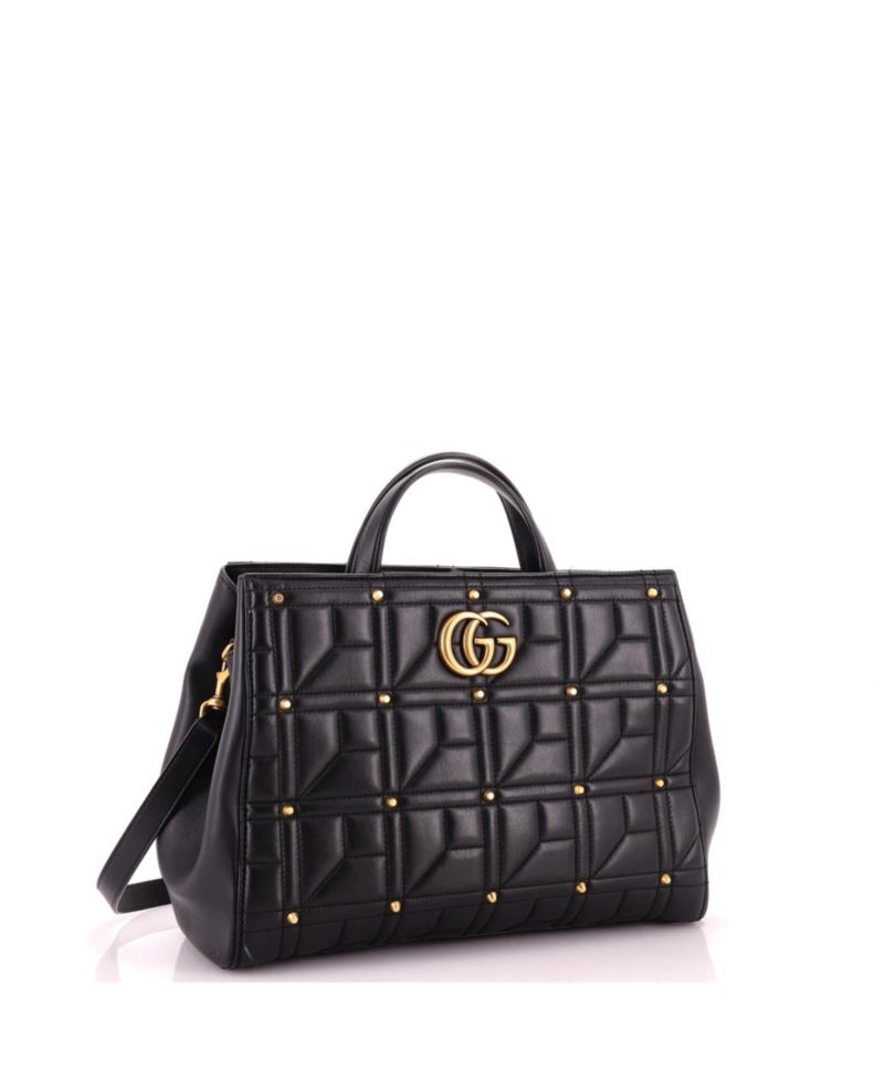 Medium GG Marmont Tote Studded Matelasse Leather