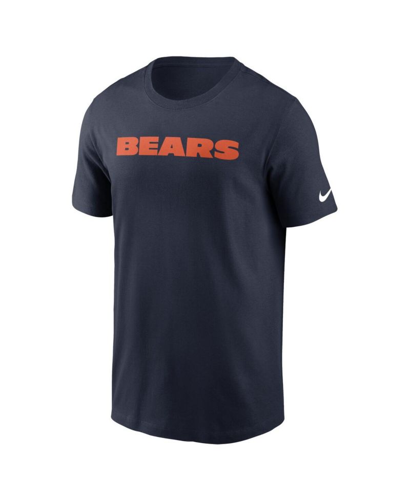 Men's Navy Chicago Bears Primetime Wordmark Essential T-Shirt