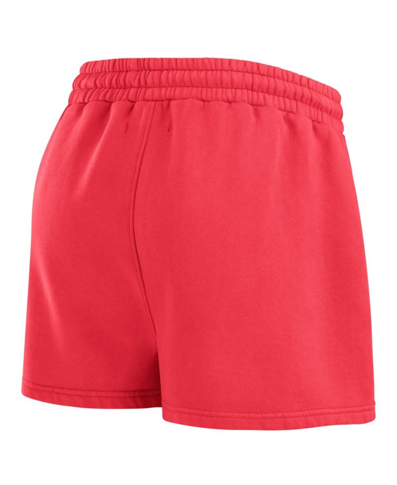 Women's Red St. Louis Cardinals Washed Fleece Sweatshirt & Shorts Lounge Set