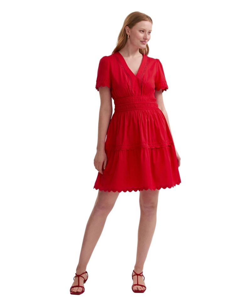 Women's Reece V-Neck Short-Sleeve Fit & Flare Dress