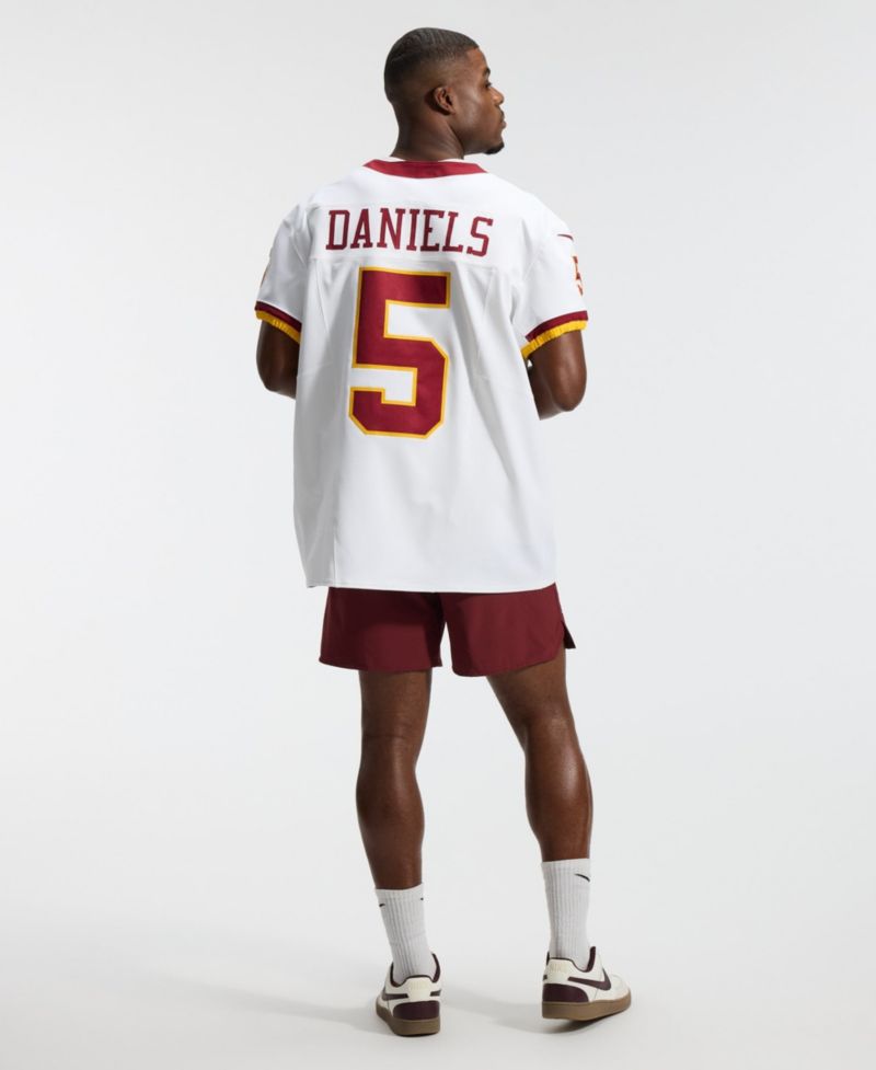 Men's Jayden Daniels White Washington Commanders Alternate 2 Super Bowl Era Vapor F.U.S.E. Elite Jersey
