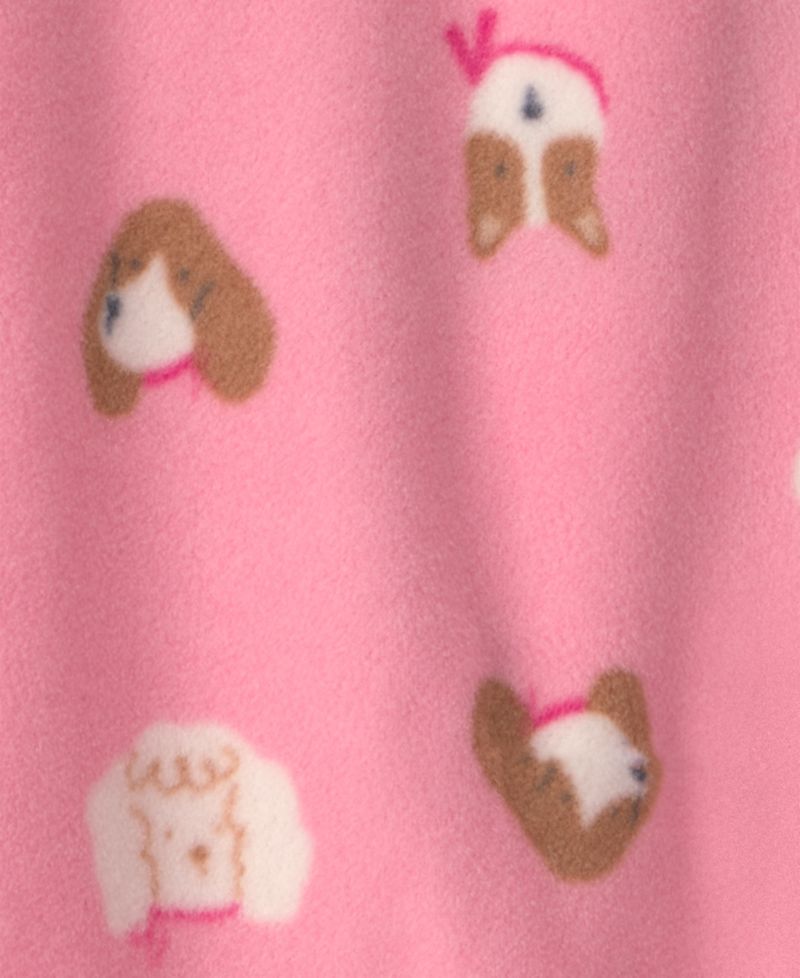 Baby Girls' Dog Fleece 2-Way Zip Sleep & Play