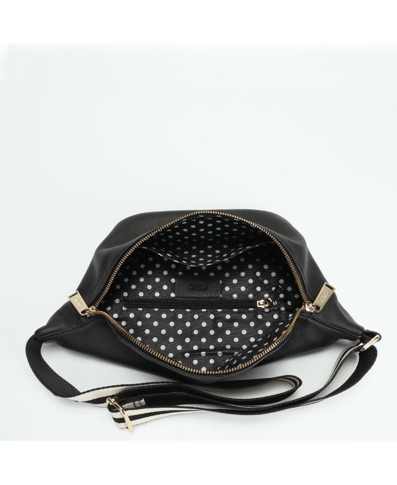 Dash Genuine Leather Crossbody Chest Bag, Sling Bag, Fanny Pack, Waist Bag, Belt Bag, Travel Purse with Adjustable Guitar Strap and Zip Pockets
