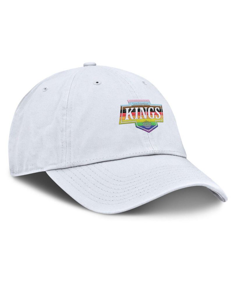 Men's White Los Angeles Kings PRIDE Adjustable Hat