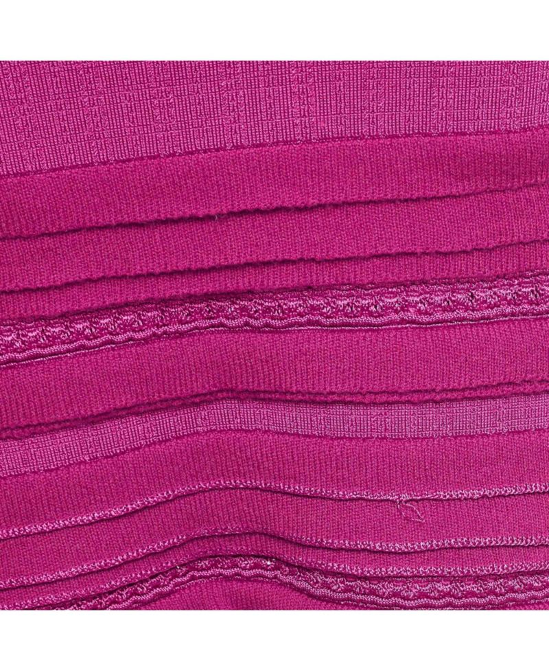 Women's Pink Pointelle Knit Dolman Sleeve Mini Dress