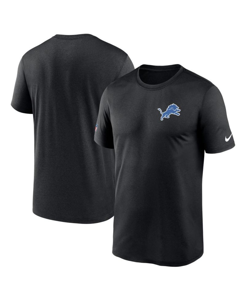 Men's Black Detroit Lions Sideline Alt Pack Small Logo Legend Performance T-Shirt