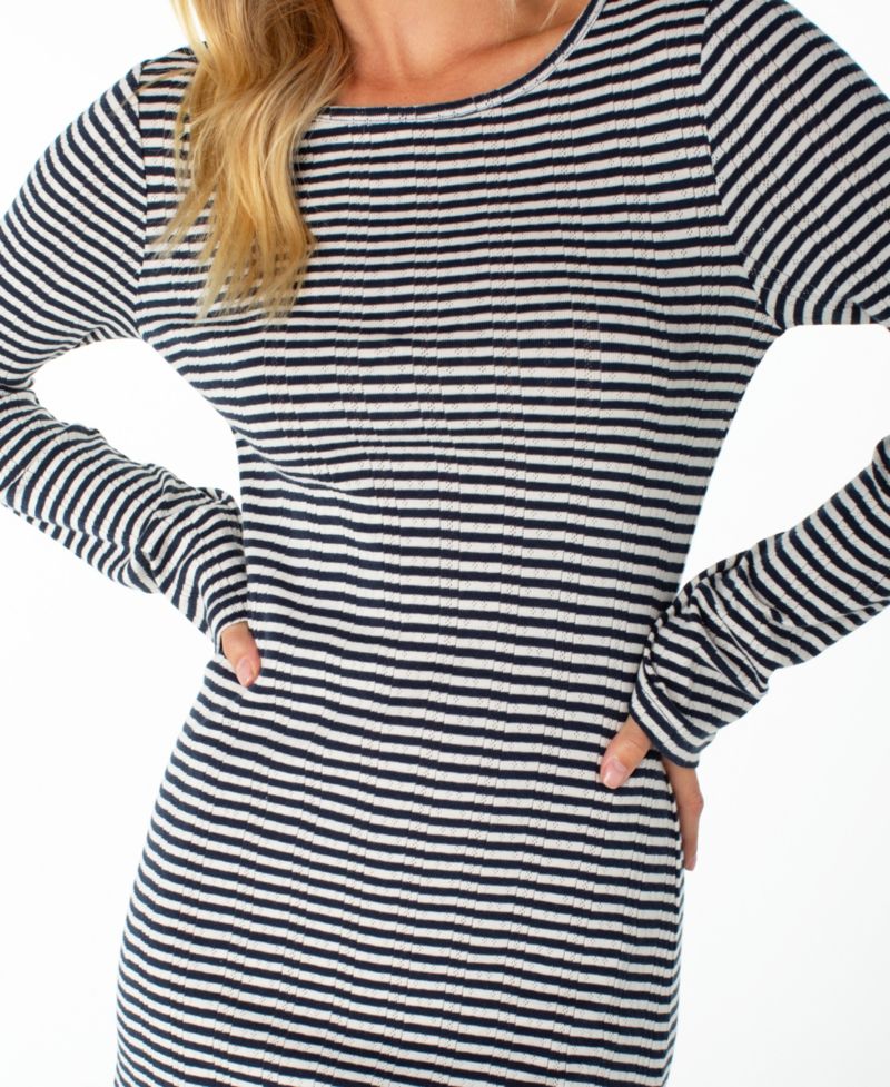Women's Hermosa Long-Sleeve Striped Mini Dress