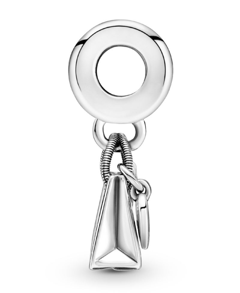 Sterling Silver Shopping Bag Dangle Charm