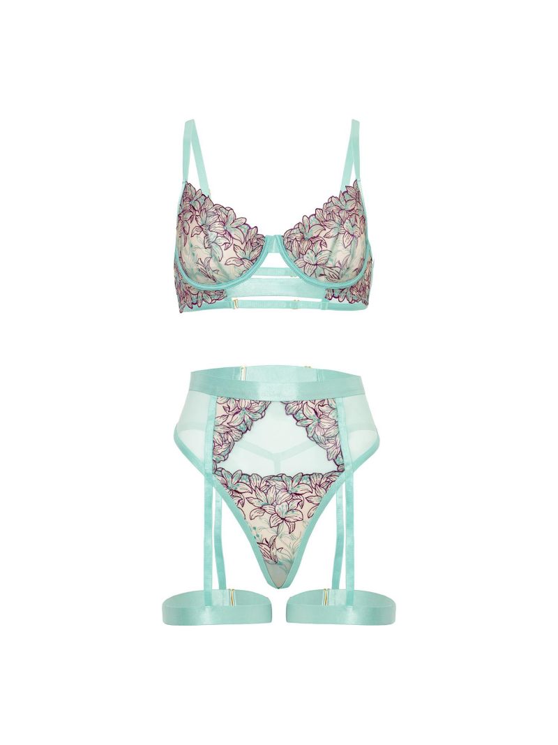 Women's Adaline Embroidered Bra Set