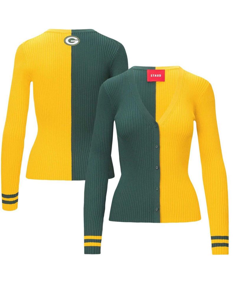 Women's Green, Gold Green Bay Packers Cargo Sweater