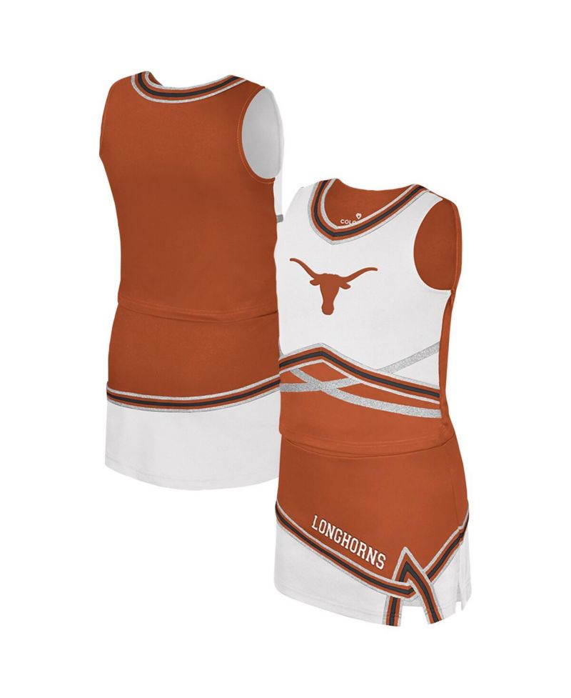 Big Girls 2-Piece Texas Orange Texas Longhorns Lollipop Park Cheer Set