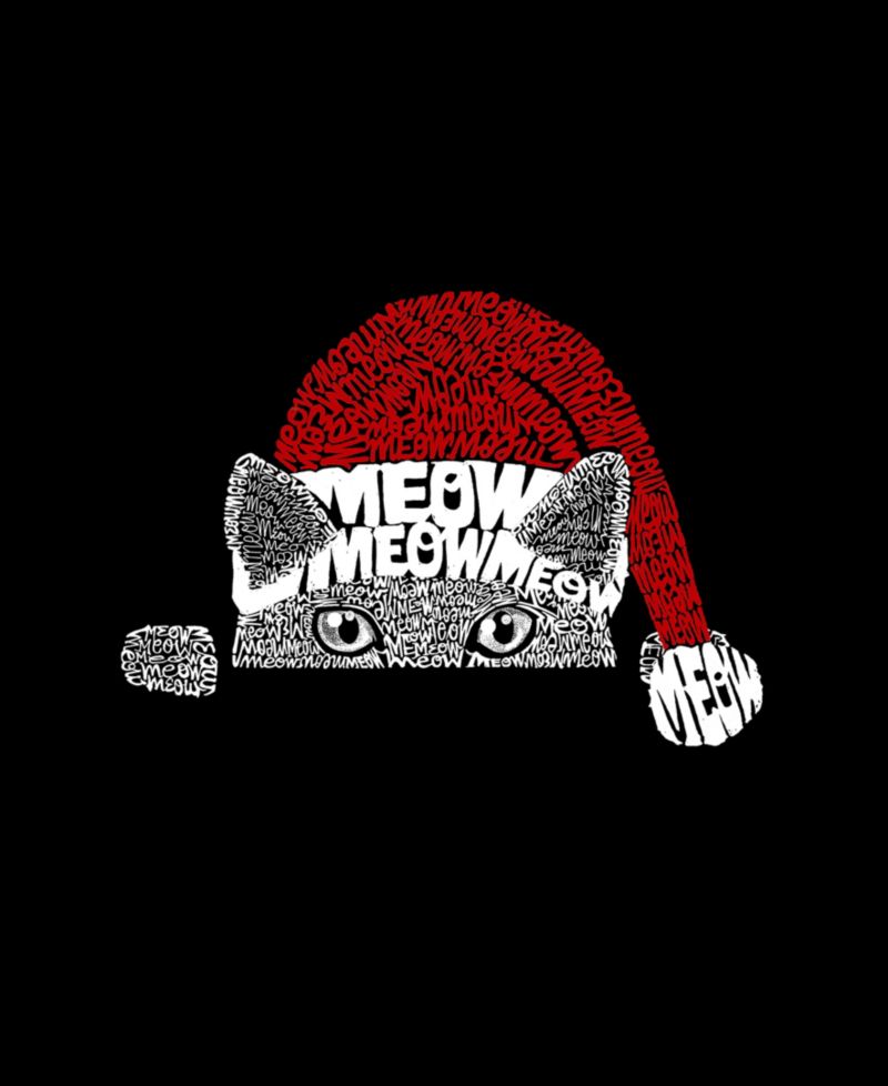 Men's Santa Cat Word Art Tank Top