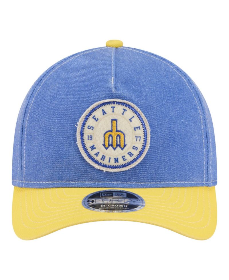 Men's Royal/Gold Seattle Mariners Felt M-Crown 9FORTY Adjustable Hat