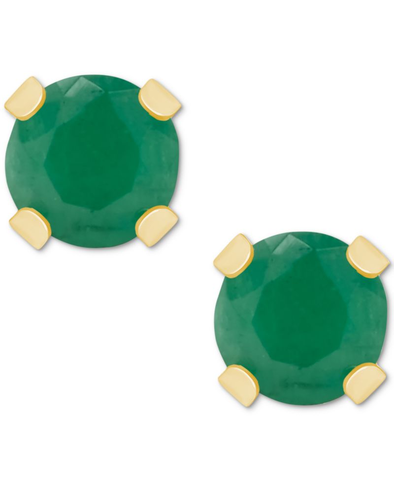 Aquamarine (1/5 ct. t.w.) Solitaire Stud Earrings in 14k Gold (Also in Sapphire, Emerald & Ruby)