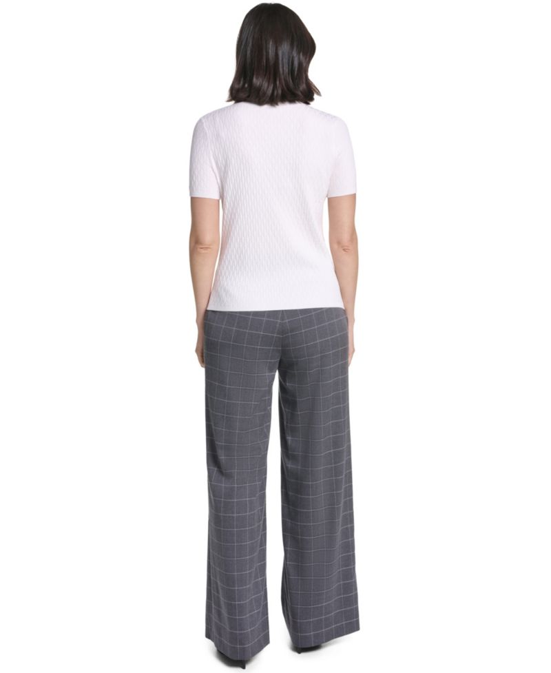 Women's Textured Short-Sleeve Crewneck Top