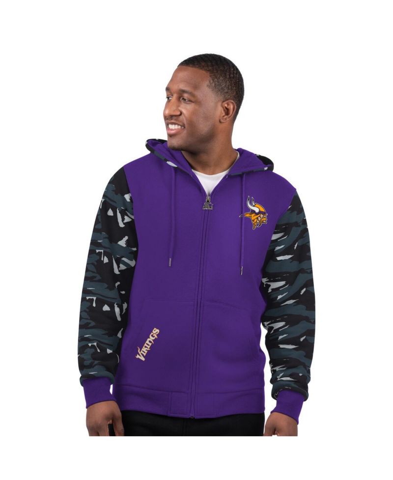 Men's Purple Minnesota Vikings Thursday Night Gridiron Full-Zip Hoodie