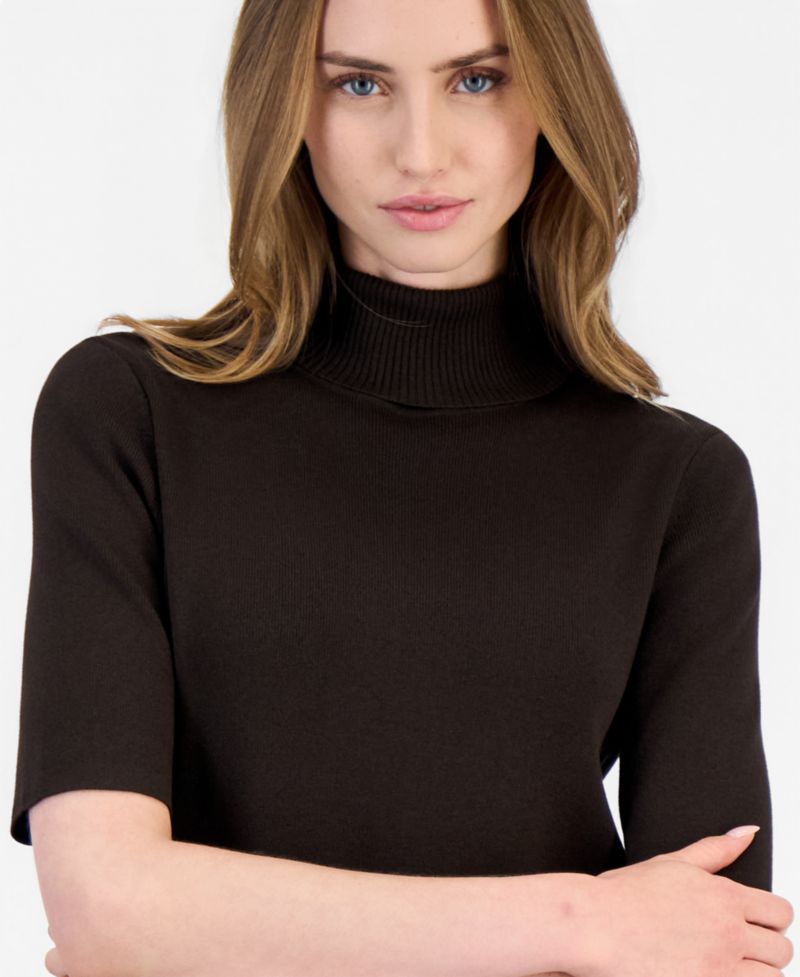 Women's Half-Sleeve Turtleneck Sweater