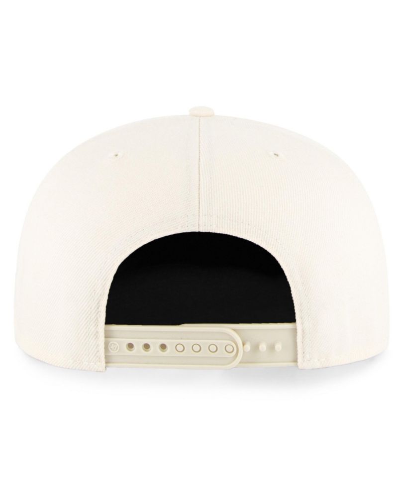 Men's '47 Cream Montreal Canadiens No Shot Vintage Captain Snapback Hat