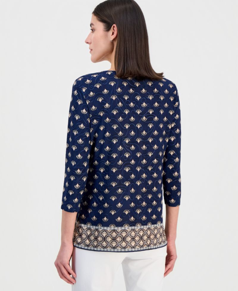 Petite Relaxed-Fit Crewneck Top