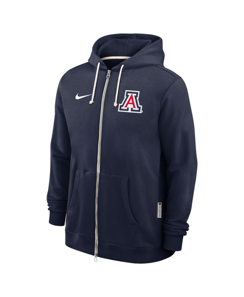 Men's Navy Arizona Wildcats 2025 Sideline Performance Full-Zip Hoodie